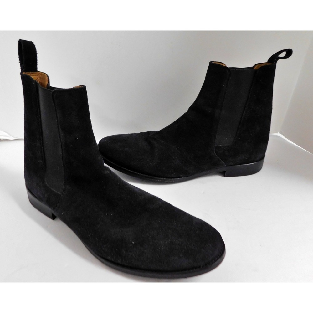 ORO Los Angeles Black Suede Classic Black Chelsea Boots Men's Size 11 M
